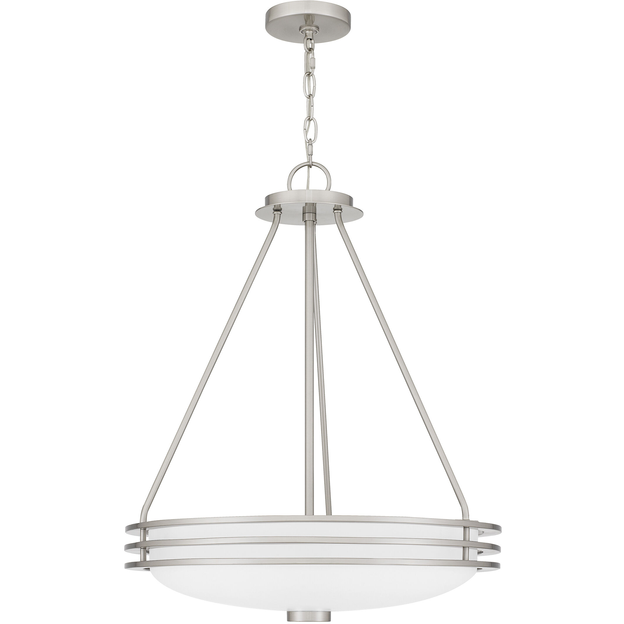 Emile 4 Light 20.25 inch Brushed Nickel Pendant Ceiling Light
