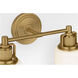 C&M by Chapman & Myers Ashford 2 Light 13.5 inch Burnished Brass Bath Vanity Wall Light