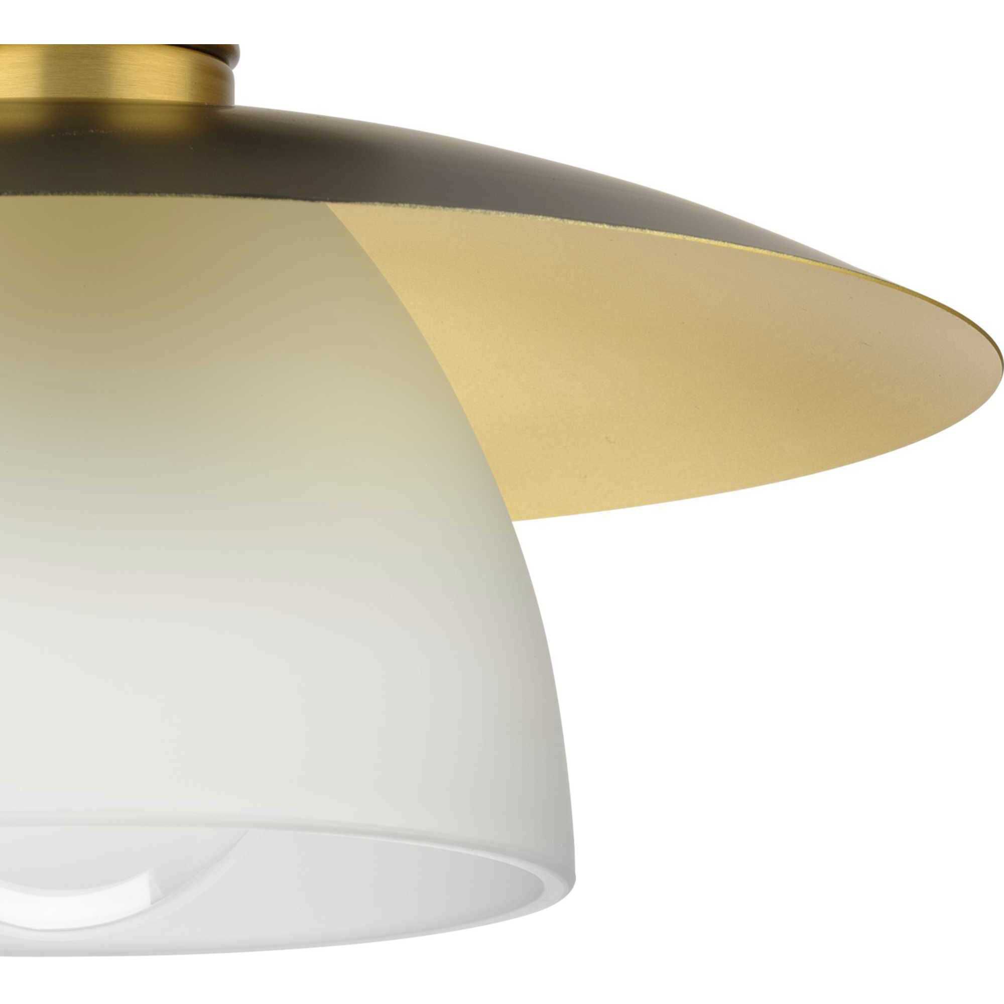Trimble 1 Light 12 inch Brushed Bronze Semi-Flush Mount Ceiling Light, Design Series