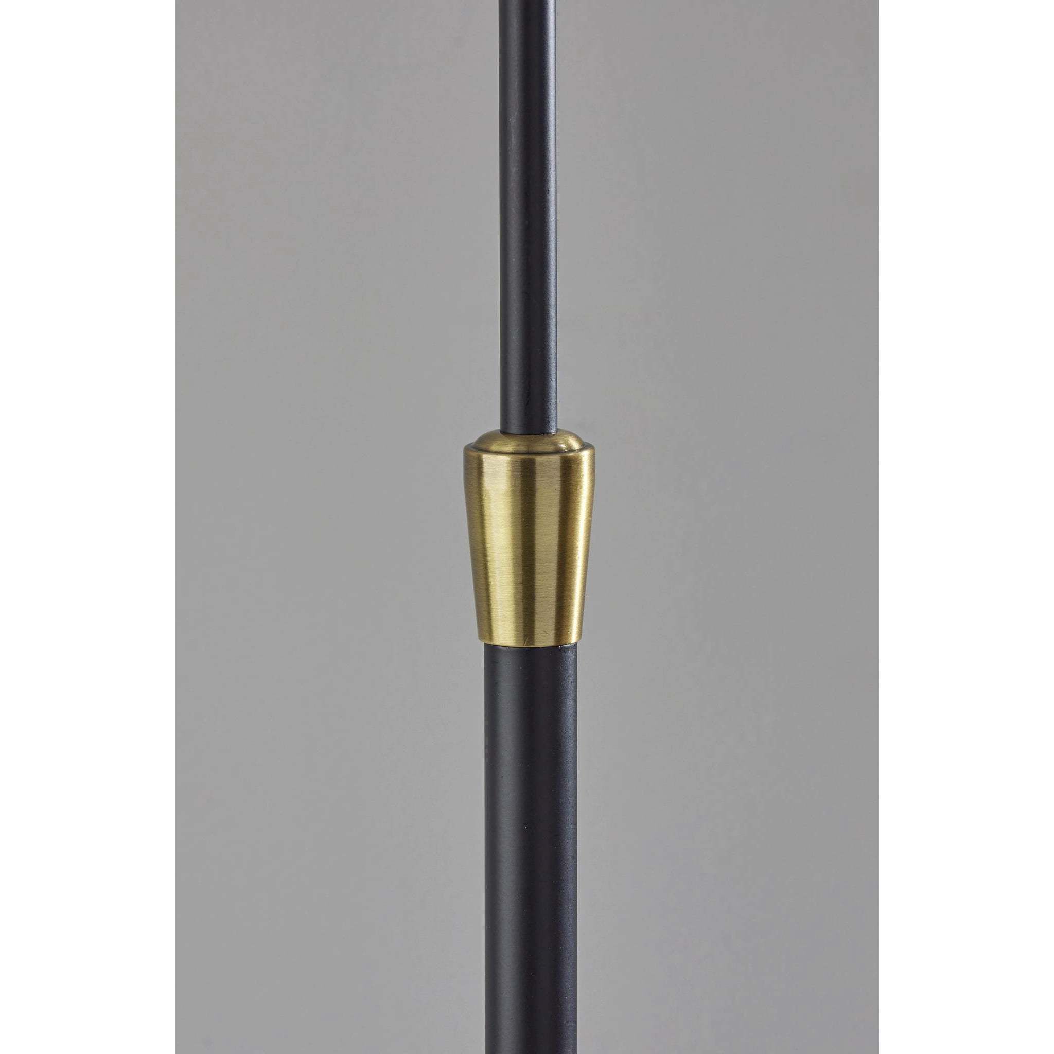 Elijah 61.25 inch 60.00 watt Black and Antique Brass Floor Lamp Portable Light