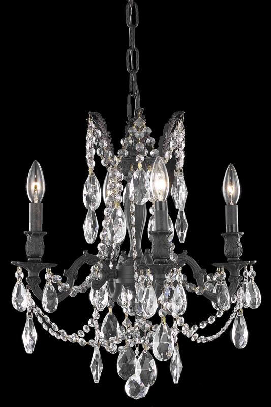 Rosalia 4 Light 17 inch Dark Bronze Dining Chandelier Ceiling Light in Royal Cut