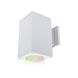 Cube Arch White Sconce Wall Light in Flood, 90, Color Changing, Away From Wall