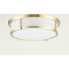 Rogue E26 2 Light 13 inch Satin Brass Flush Mount Ceiling Light