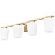 Nextra 4 Light 32 inch Modern Gold Bath Vanity Wall Light