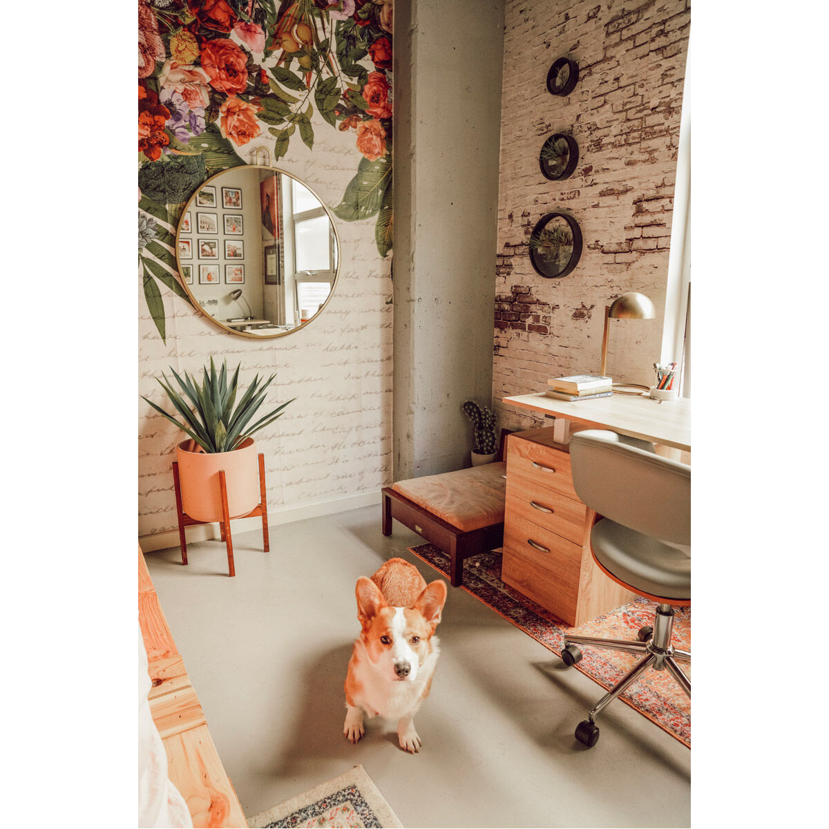 Stopwatch 32 X 30 inch Gold Wall Mirror, Varaluz Casa