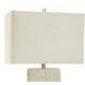 Cameron 29.75 inch 100 watt White Sand and Clear Table Lamp Portable Light