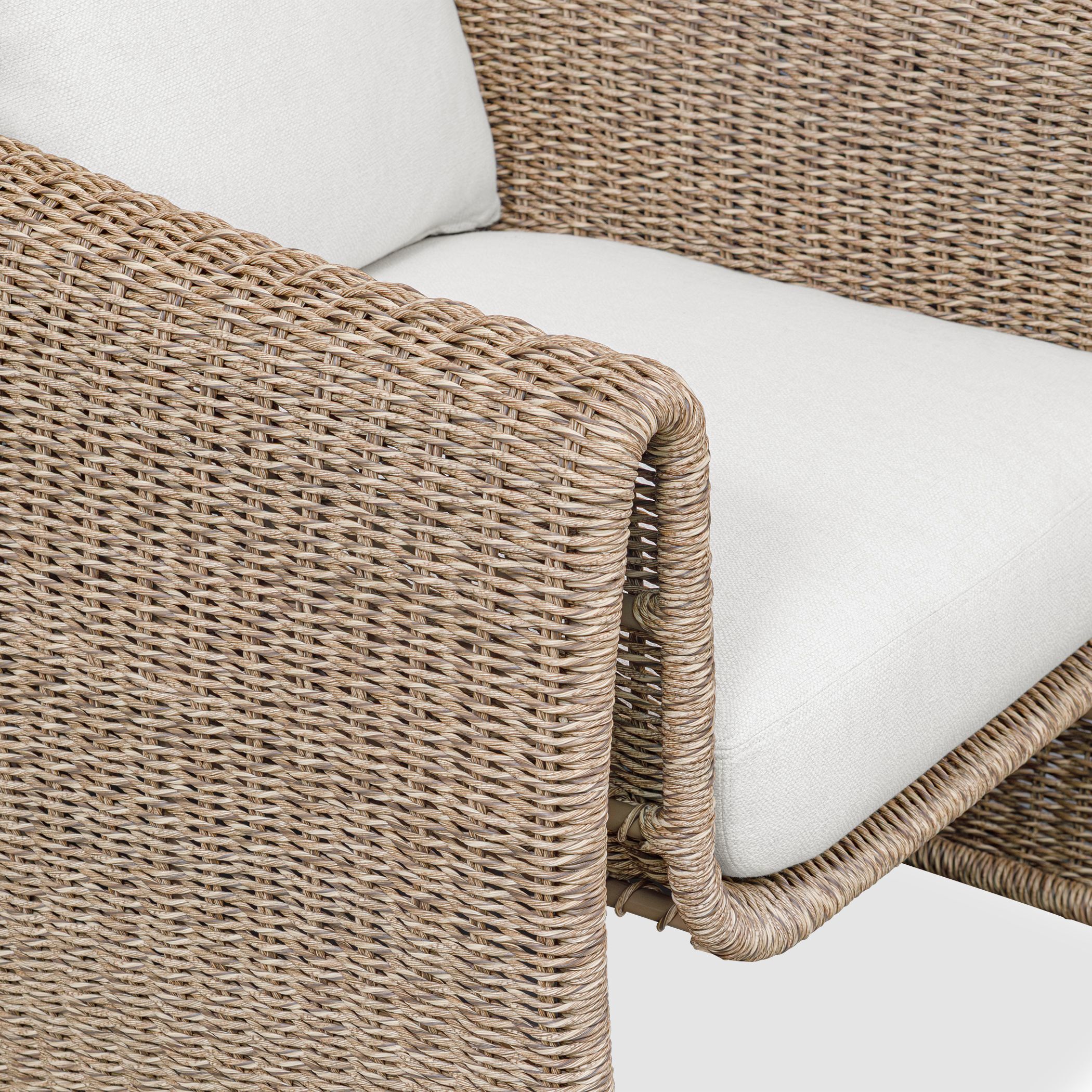 Tropic Golden Flax and Oyster White Outdoor Lounge Chair