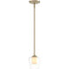 Simple 1 Light 5 inch Soft Gold Mini Pendant Ceiling Light