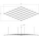 Constellation LED 177 inch Satin Nickel Chandelier Ceiling Light in White Glass