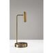 Kaye 17 inch 5.00 watt Antique Brass Desk Lamp Portable Light, with AdessoCharge Wireless Charging Pad and USB Port