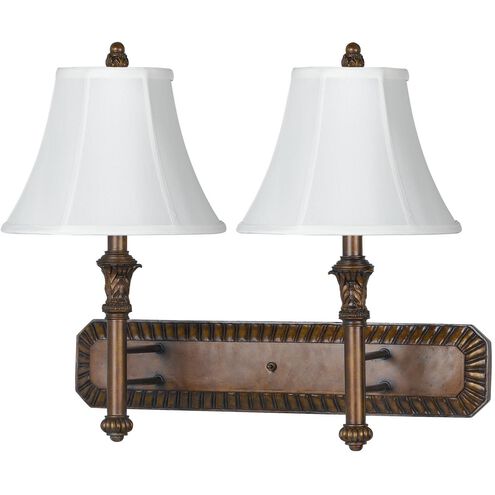 Hotel 2 Light 26 inch Antique Walnut Wall Lamp Wall Light