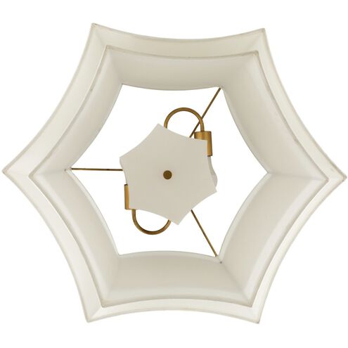 Hammond 2 Light 29 inch Antique Gold / White Linen / Natural Alabaster Pendant Ceiling Light