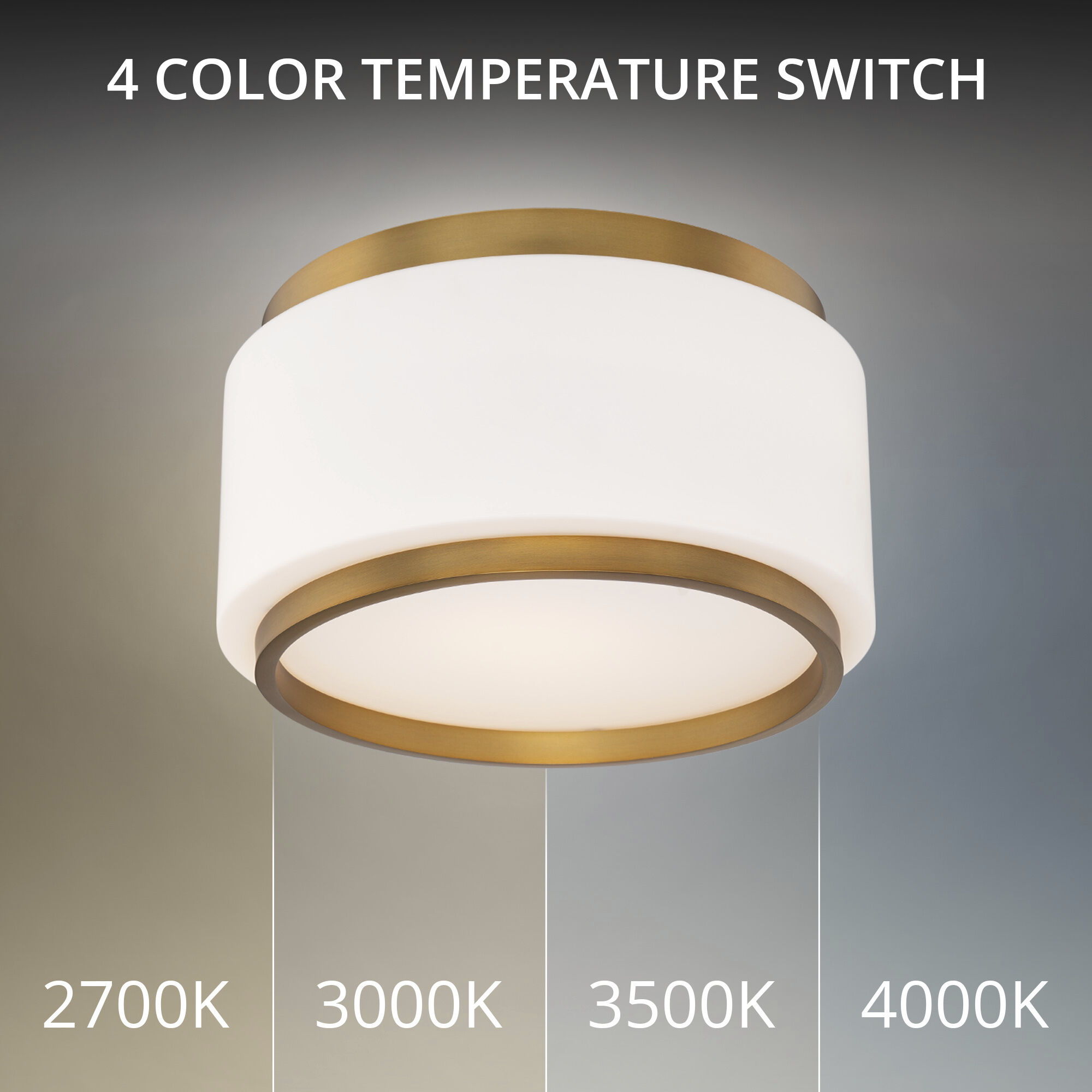 Preston LED 15.8 inch Aged Brass Indoor Ceiling Lighting in 4000K