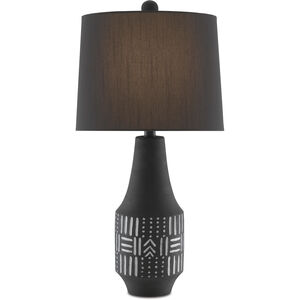 Varro 26 inch 150.00 watt Mashed Cove/Satin Black Table Lamp Portable Light