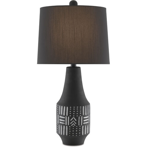 Varro 26 inch 150.00 watt Mashed Cove/Satin Black Table Lamp Portable Light
