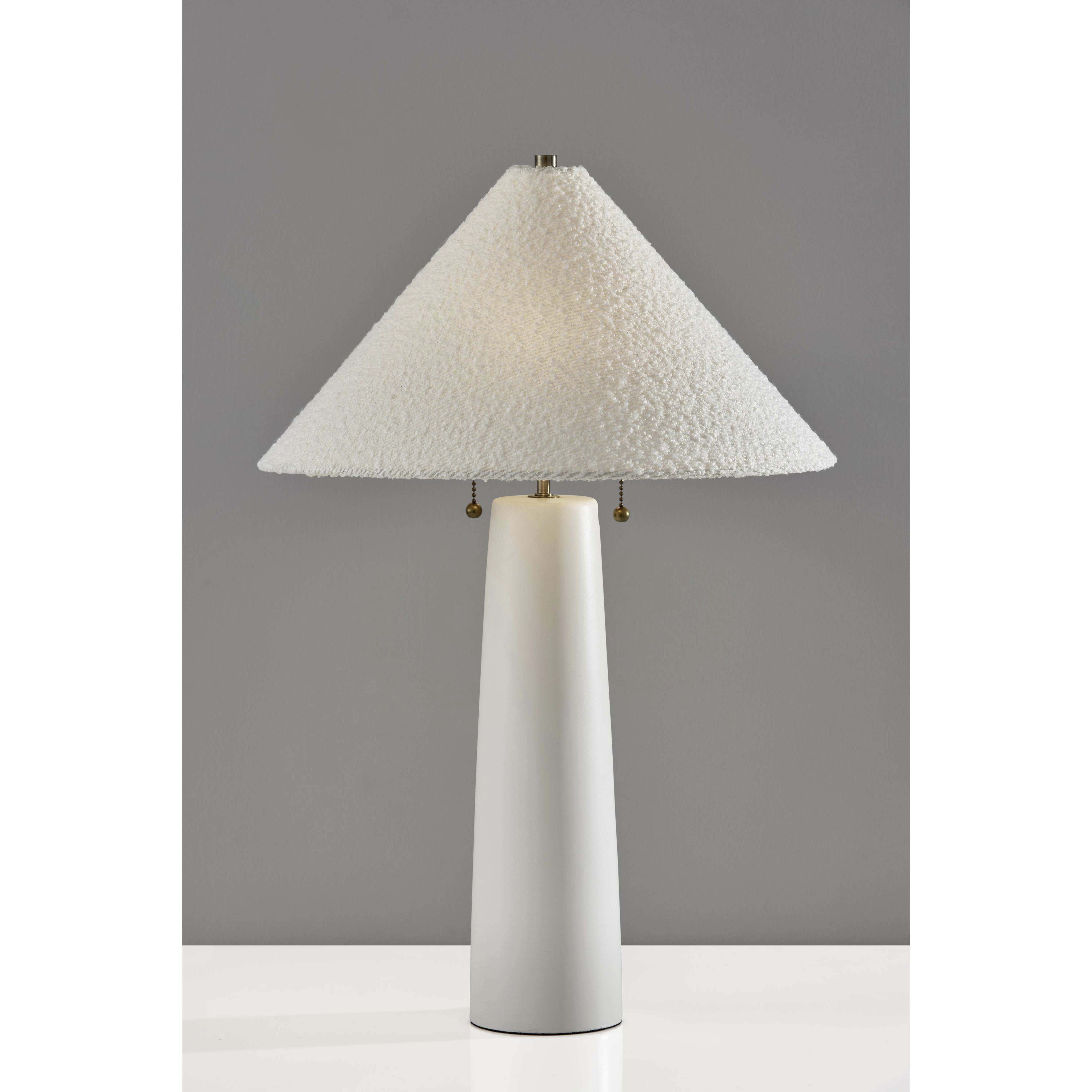 Waylon 24.25 inch 40.00 watt White and Antique Brass Table Lamp Portable Light