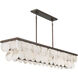 Olyra 8 Light 59.75 inch Plated Dark Bronze Linear Chandelier Ceiling Light