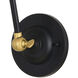 Alexis 19.5 inch 60.00 watt Oil Rubbed Bronze and Satin Gold Swing Arm Wall Light 