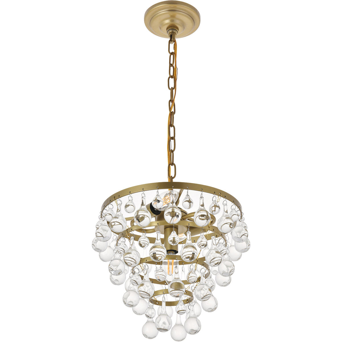 Kora 3 Light 13 inch Brass Pendant Ceiling Light