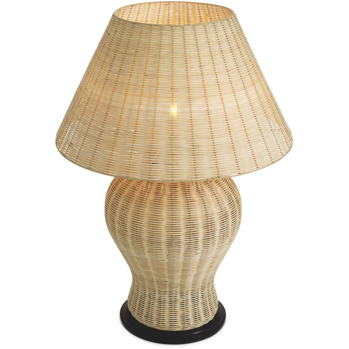 Dupoint 37.6 inch 100 watt Natural Rattan Table Lamp Portable Light