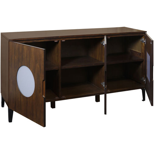 Leah 63 X 18 inch Dark Walnut and White and Black Sideboard