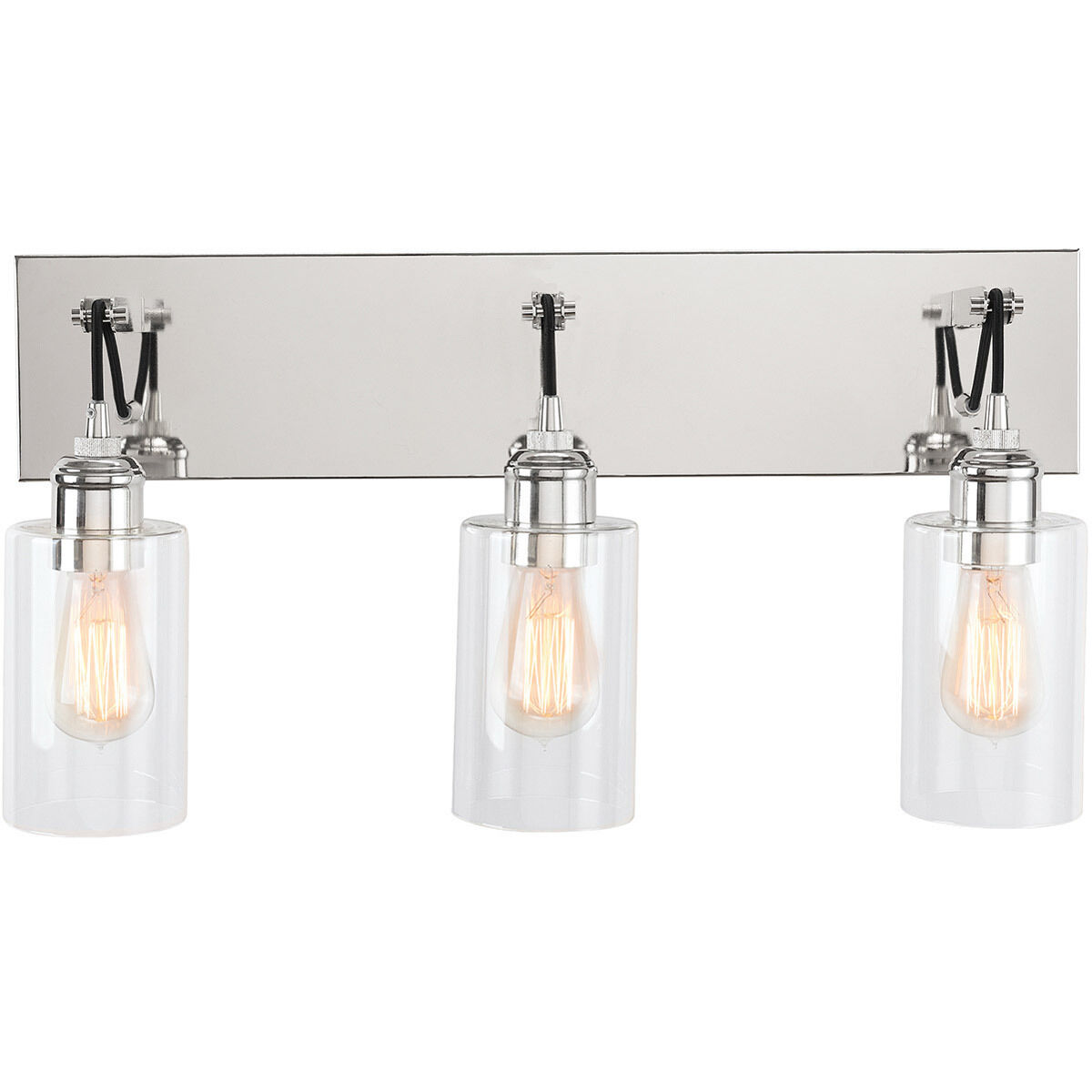 Prospero 3 Light 24 inch Polished Nickel Vanity Light Wall Light