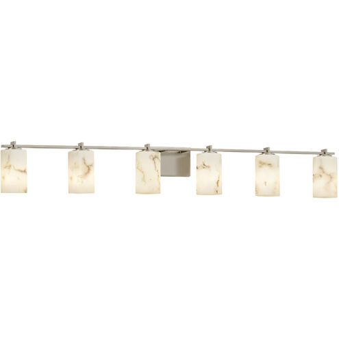 Lumenaria LED 54 inch Brushed Nickel Bath Bar Wall Light in 4200 Lm LED, Cylinder with Flat Rim