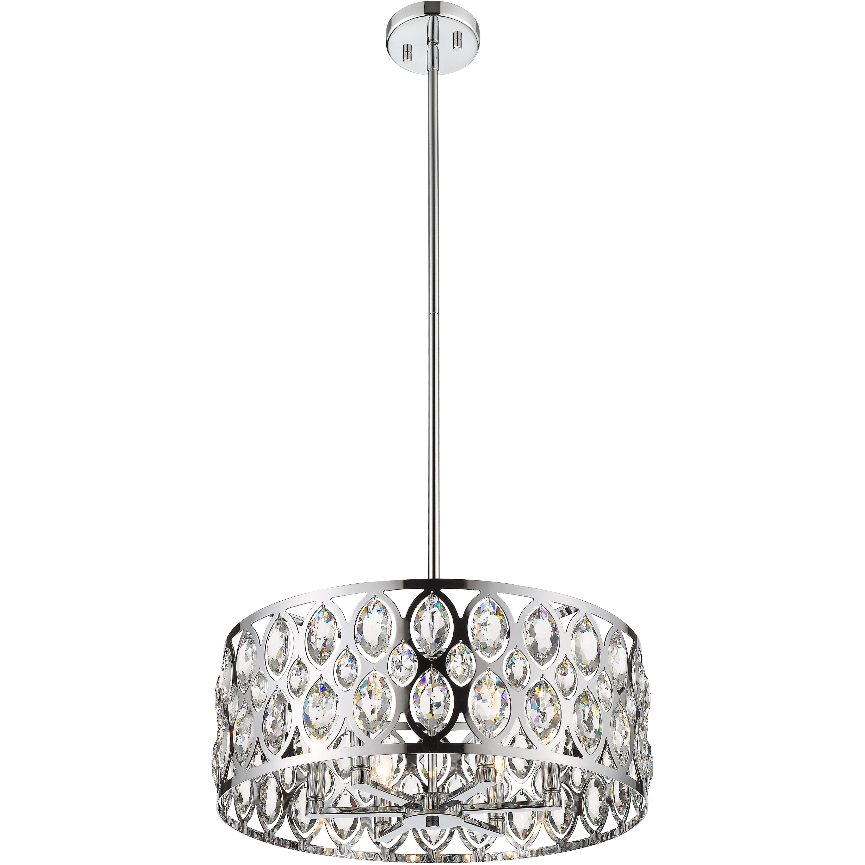 Dealey 6 Light 23.25 inch Chrome Chandelier Ceiling Light