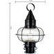 Classic Onion 1 Light 17.5 inch Black Outdoor Post Light