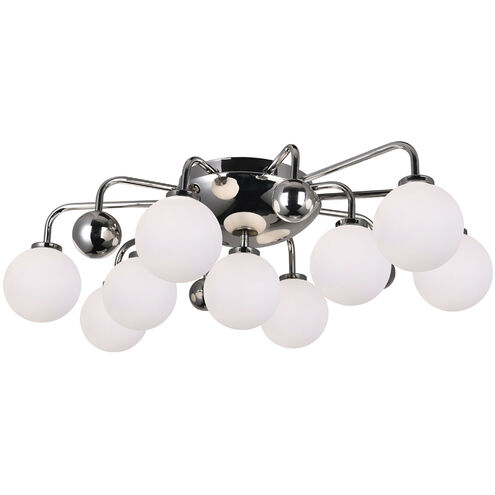 Element Flush Mount Ceiling Light in Polished Nickel