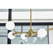 Orbe 6 Light 29.5 inch Brushed Brass Chandelier Ceiling Light