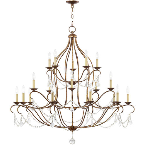 Chesterfield 20 Light 46 inch Hand Applied Venetian Golden Bronze Chandelier Ceiling Light