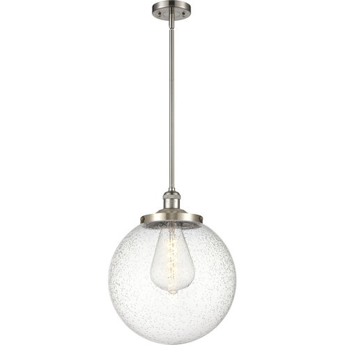 Franklin Restoration Beacon 1 Light 14 inch Brushed Satin Nickel Pendant Ceiling Light in Incandescent, Seedy