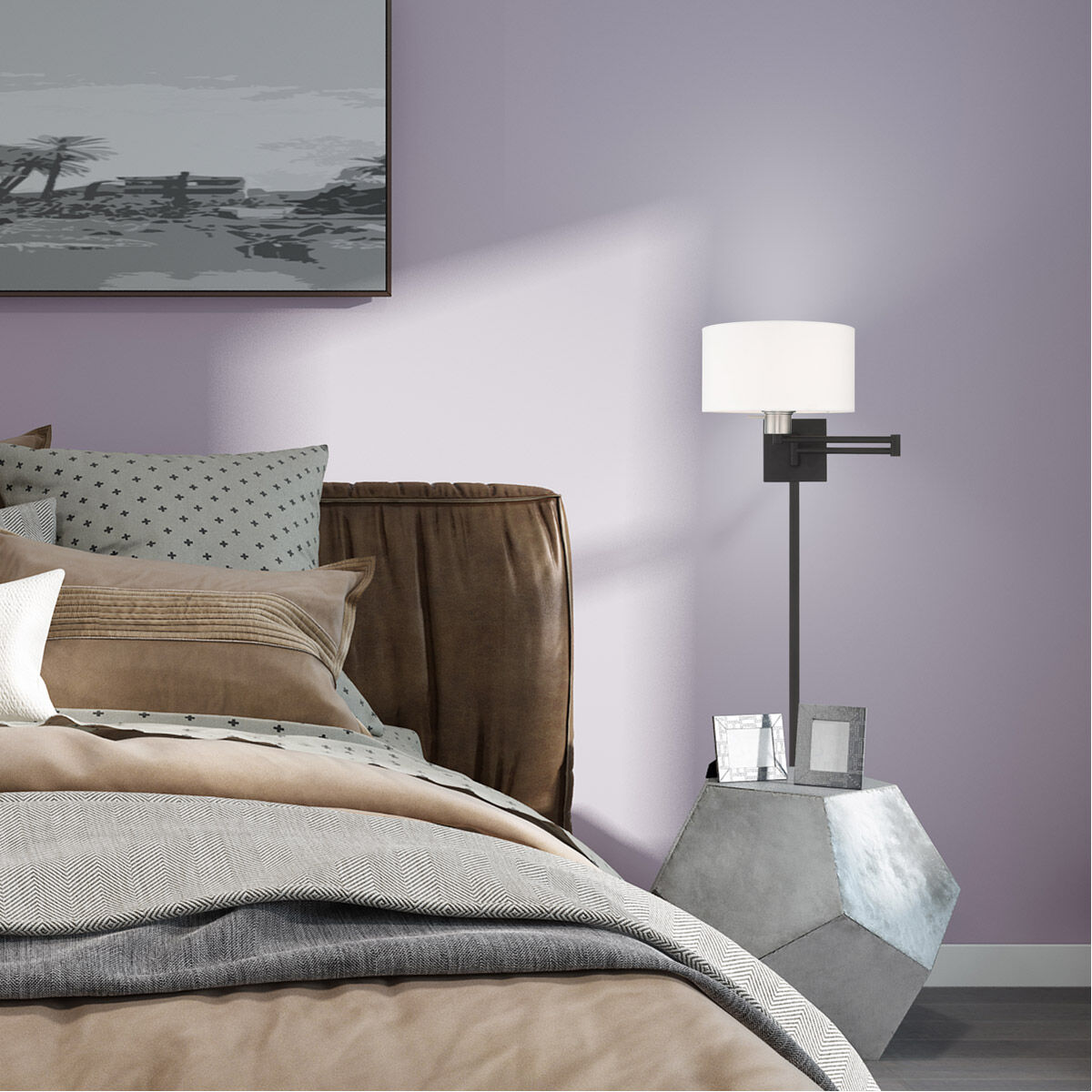 Allison 24 inch 100.00 watt Black Swing Arm Wall Lamp Wall Light