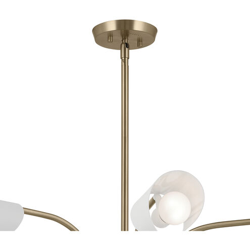 Arcus LED 39.25 inch Champagne Bronze with White Chandelier Ceiling Light