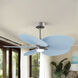 Atlas Alessandra Tropical - LK 48 inch Brushed Nickel with Light Blue Blades Ceiling Fan