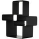 Latisia 39 X 38 X 18.5 inch Matte Black Shelf