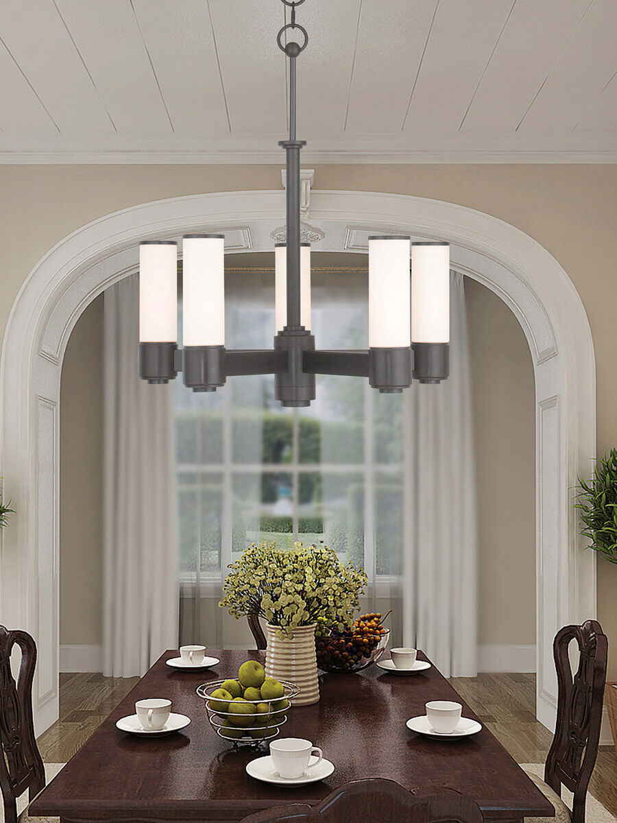 Weston 5 Light 24 inch English Bronze Dinette Chandelier Ceiling Light