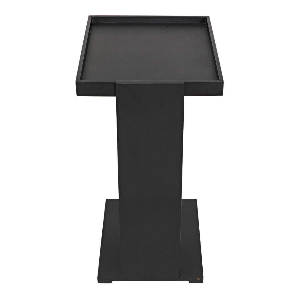 Ledge 24.5 X 18.5 inch Matte Black Side Table
