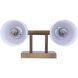 Bram 2 Light 12.5 inch Gold Vanity Fixture Wall Light