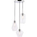 Gene 3 Light 17 inch Chrome Pendant Ceiling Light