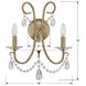 Othello Bath Wall Light in Clear Swarovski Strass, Vibrant Gold