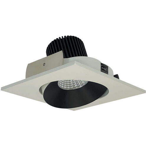 Iolite Black with White Recessed Light in Black / White, 800, 5000K, Square Cone Regress