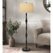 Salter 59.25 inch 150 watt Matte Black and Antique Brass Floor Lamp Portable Light
