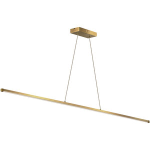 Array LED 48 inch Aged Brass Horizontal Pendant Ceiling Light