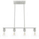 Van Nuys 4 Light 32 inch Brushed Nickel Linear Chandelier Ceiling Light, Medium