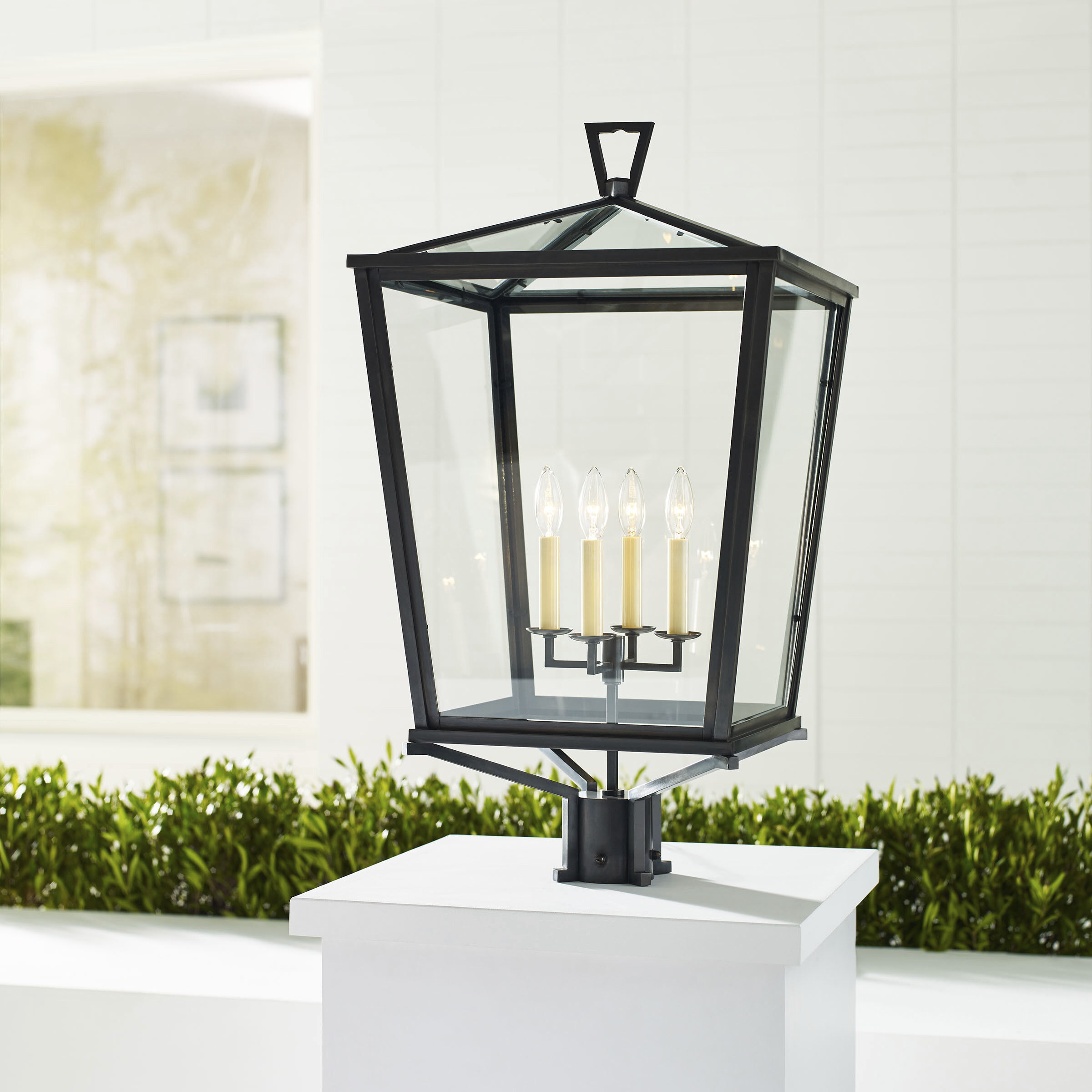 Chapman & Myers DarlanaO 4 Light 31 inch Bronze Outdoor Post Light