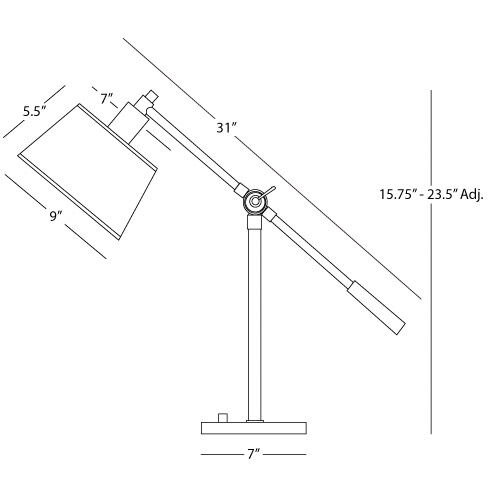 Real Simple 15.75 inch 100.00 watt Gunmetal Powder Coat Table Lamp Portable Light