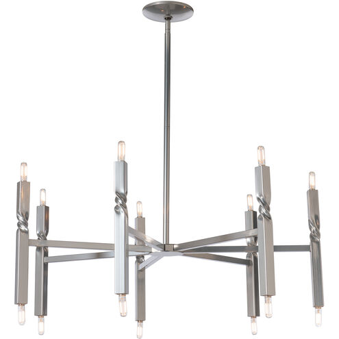 Helix 14 Light 38 inch Modern Brass Pendant Ceiling Light