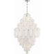 Addis 20 Light 31.5 inch Polished Chrome Chandelier Ceiling Light in Tronchi Glass White